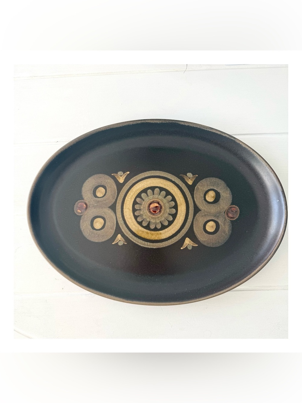 Vintage Denby Arabesque Samarkand Oval Serving Platter 12.5” MCM England